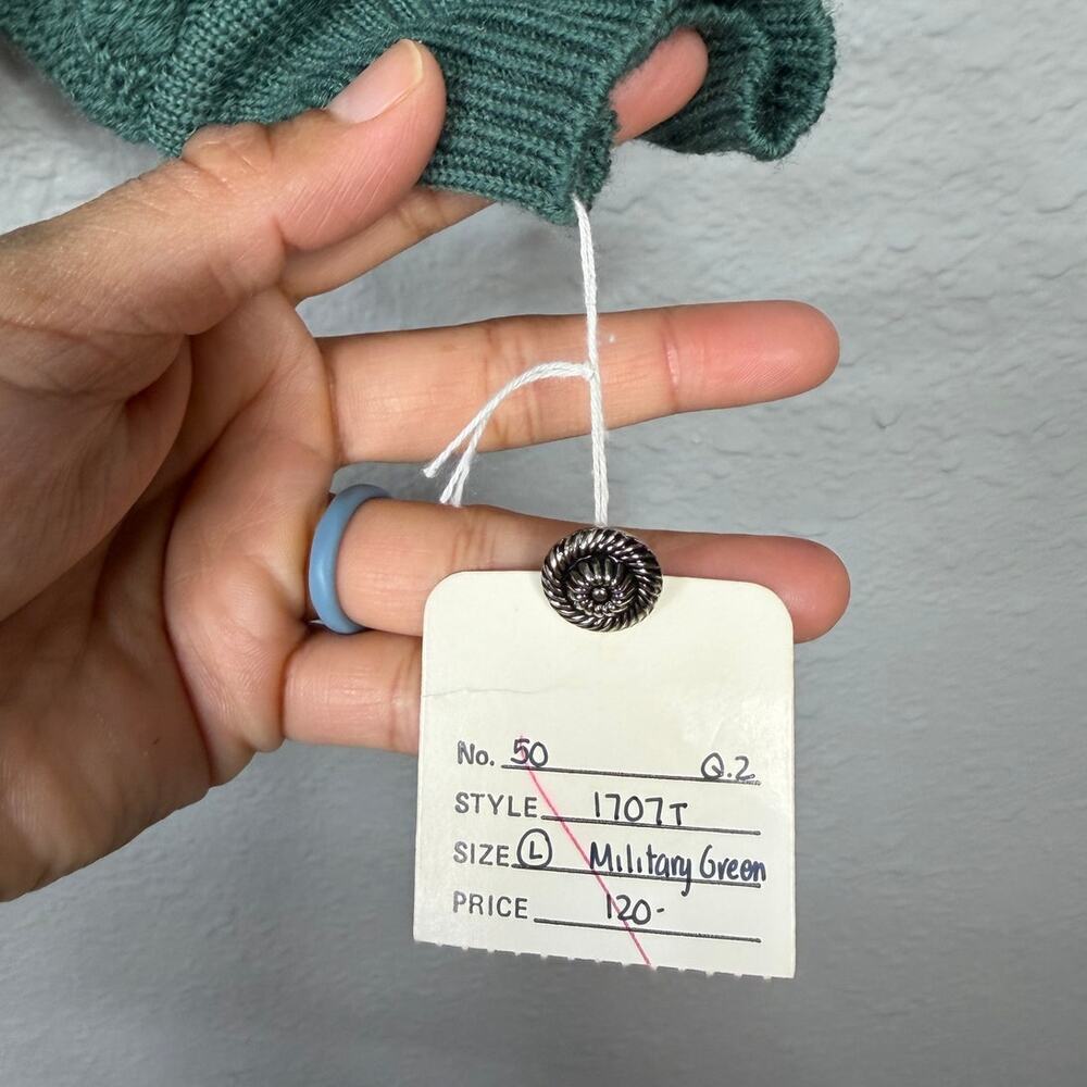 Deans Of Scotland Women’s Green 100% Wool Cardigan / Size-Large - Picture 10 of 11